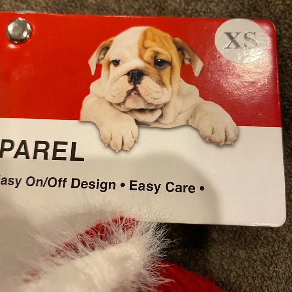 Friends Forever Red And White Striped Hooded Dog Sweater Size Extra Small - Picture 5 of 7